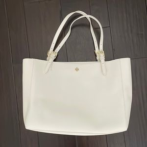 *LIKE NEW* Tory Burch ivory tote with gold hardware